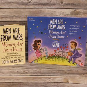 GAME & BOOK MEN ARE FROM MARS WOMAN ARE FROM VENUS ADULT BOARD GAME & HARD COVER